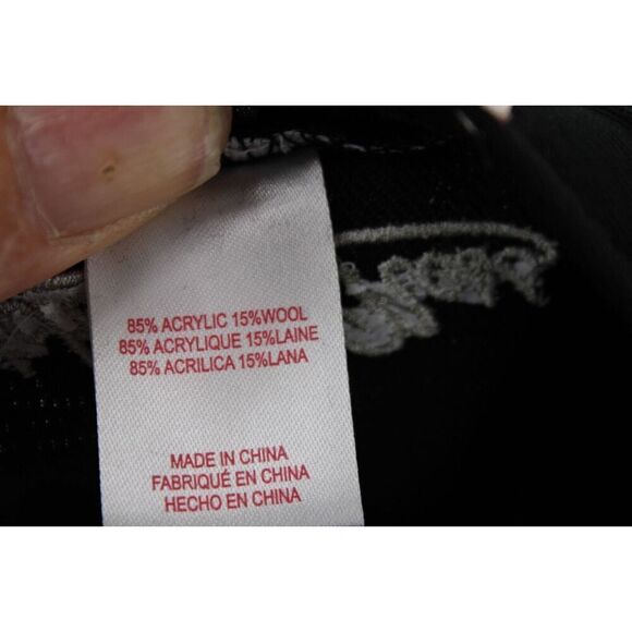 Mitchell & Ness Black Gray Dynasty Foundation Script Fitted Hat Cap 7 3/8 New - Picture 9 of 9